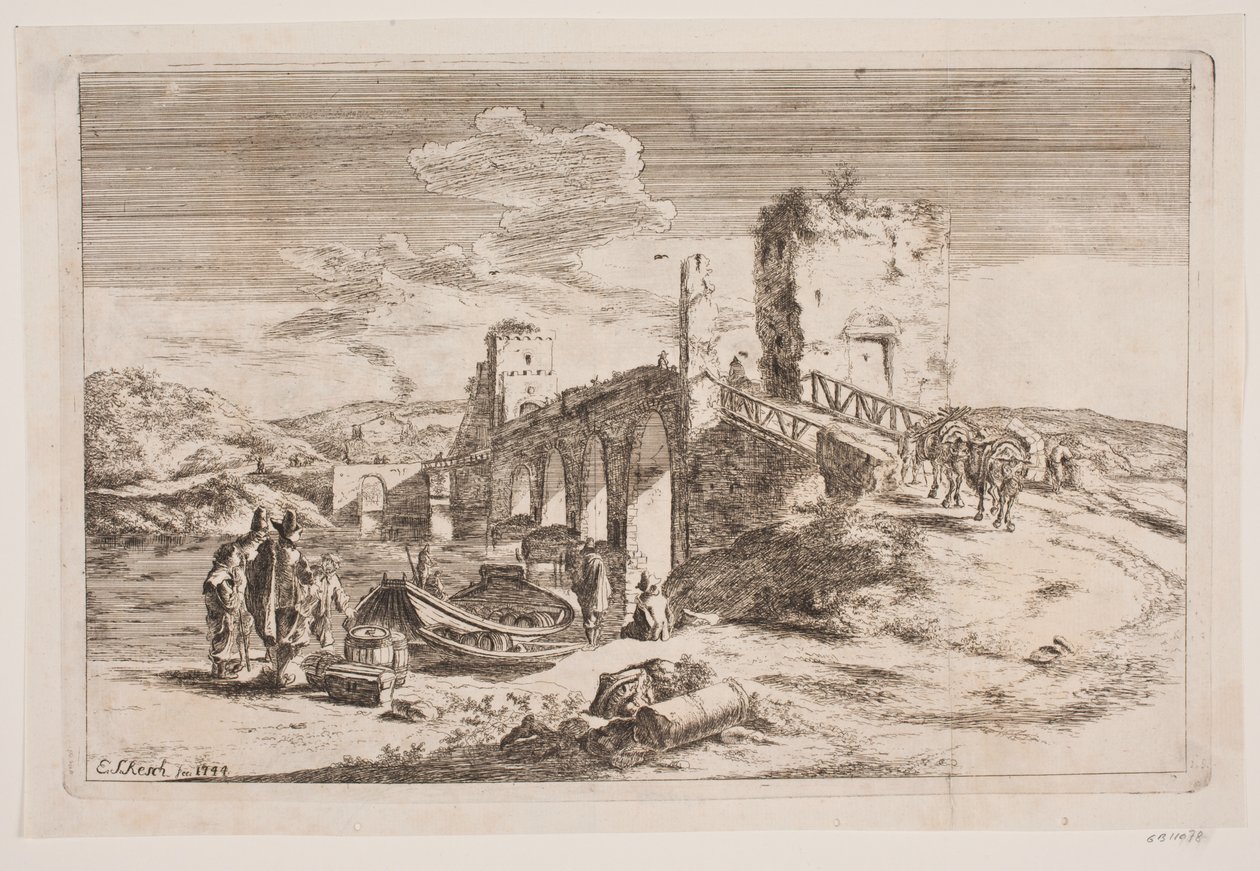 Milvio-broen av Erasmus Sigismund Resch