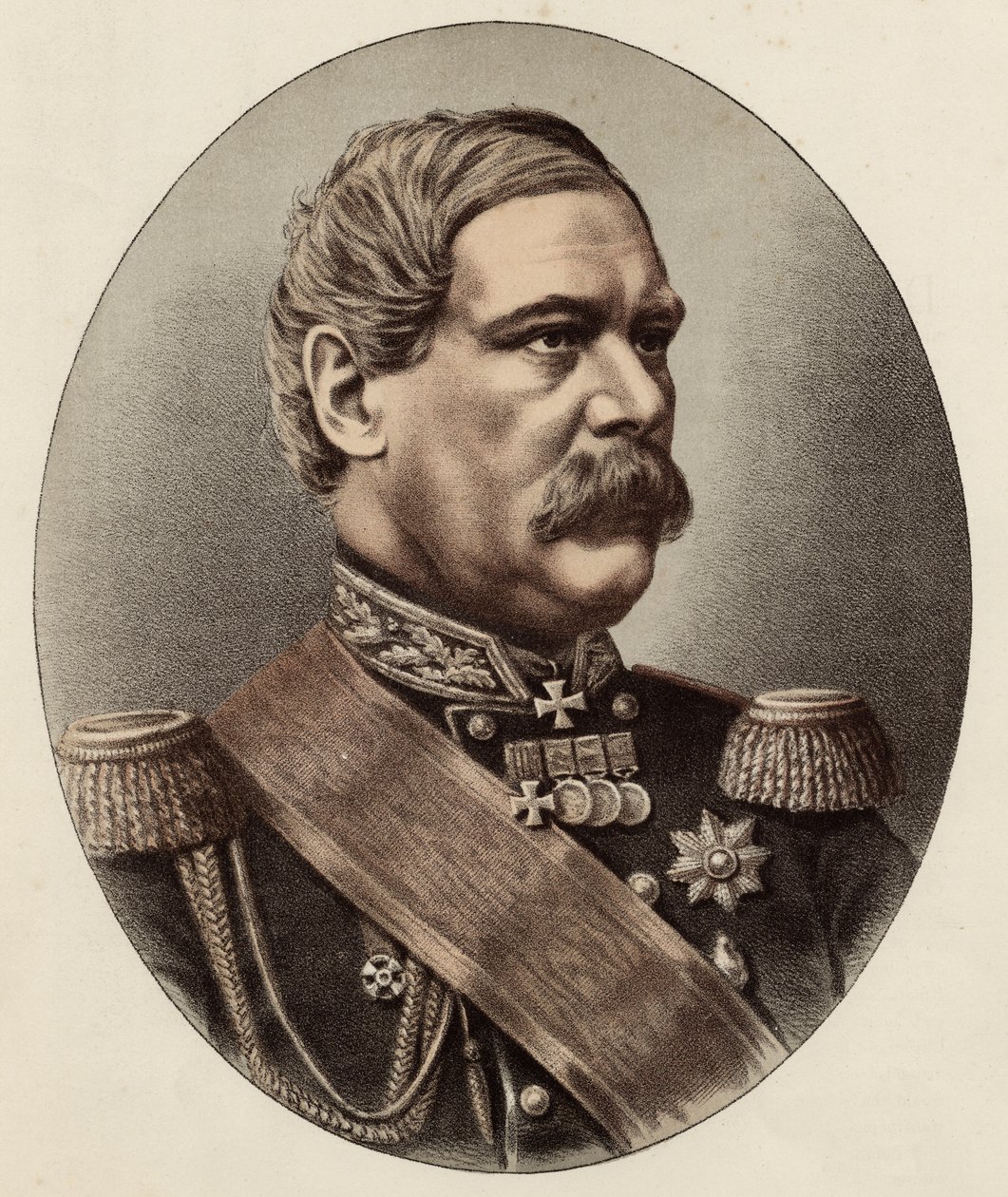 General Francis Edward Todleben (farge litho) av Eraun and Cie