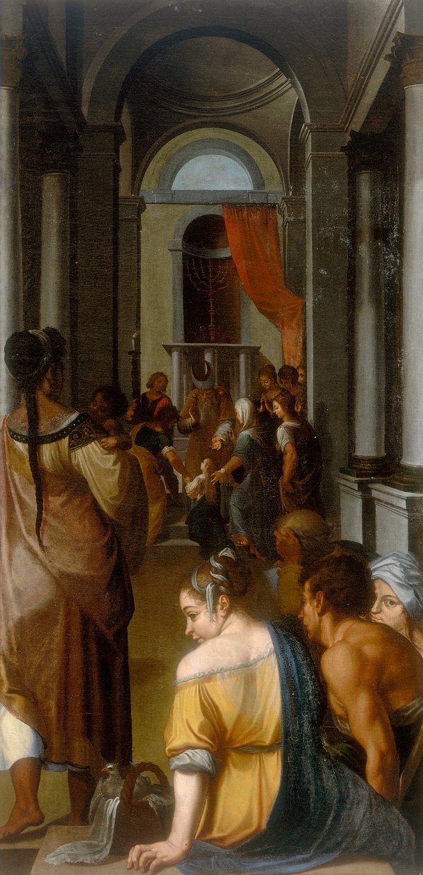Presentasjon av jomfruen ved tempelet, verk av Ercole DellAbate, bevart på Gallera Estense i Modena av Ercole dell Abbate