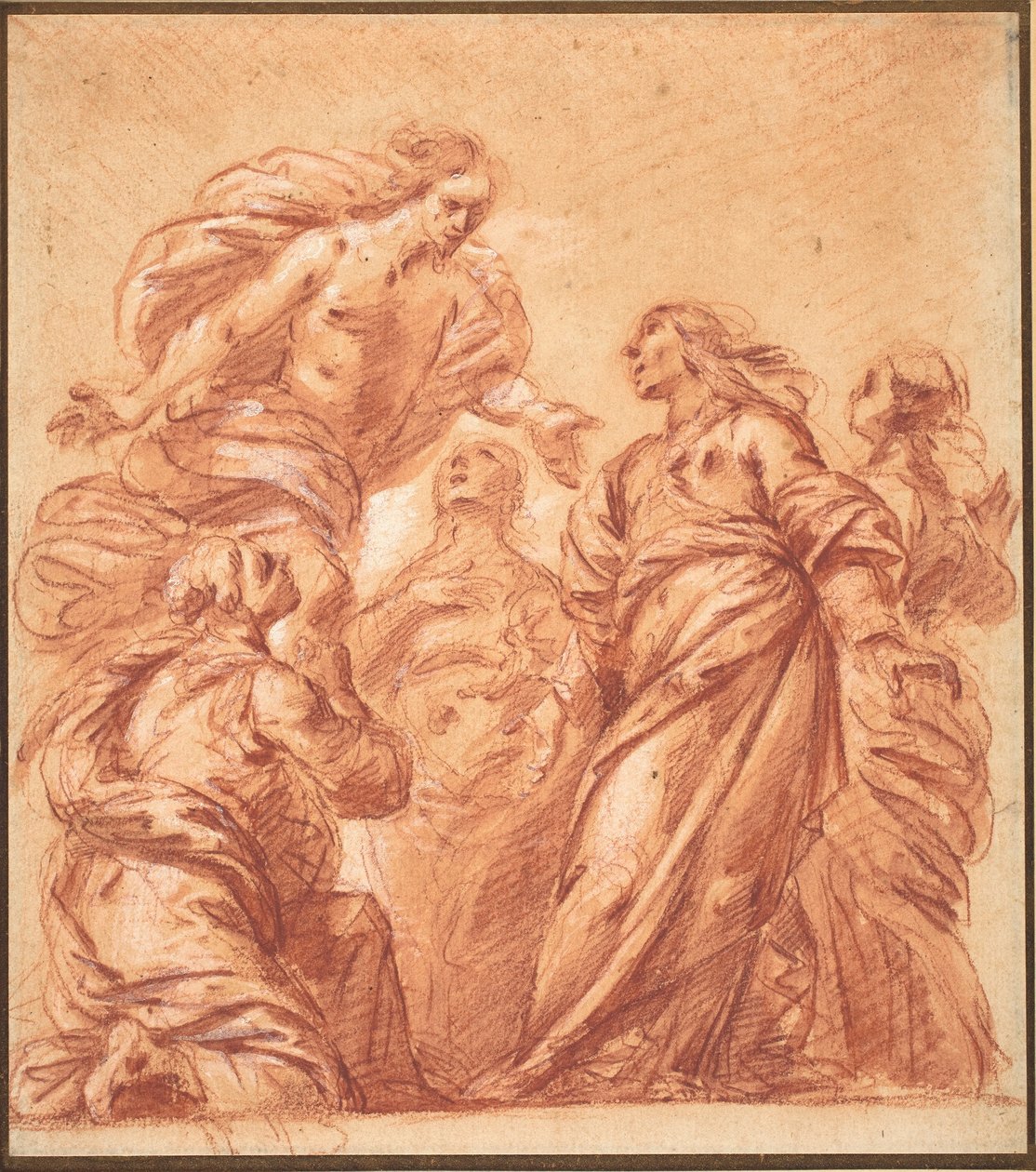 Kristus viser seg for de fire Marias av Ercole Procaccini il Giovane
