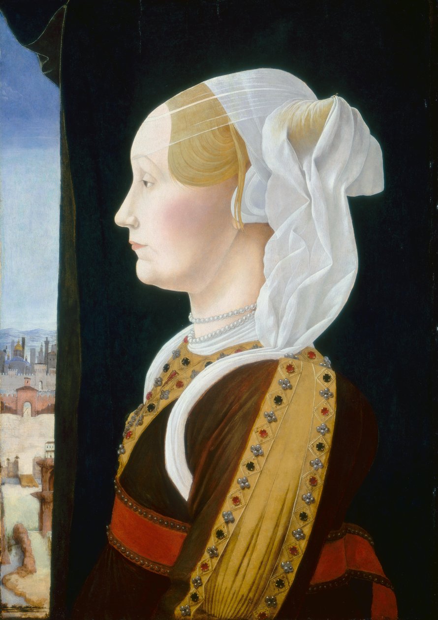 Bentivoglio diptyk, høyre ving, scene av Ercole de Roberti