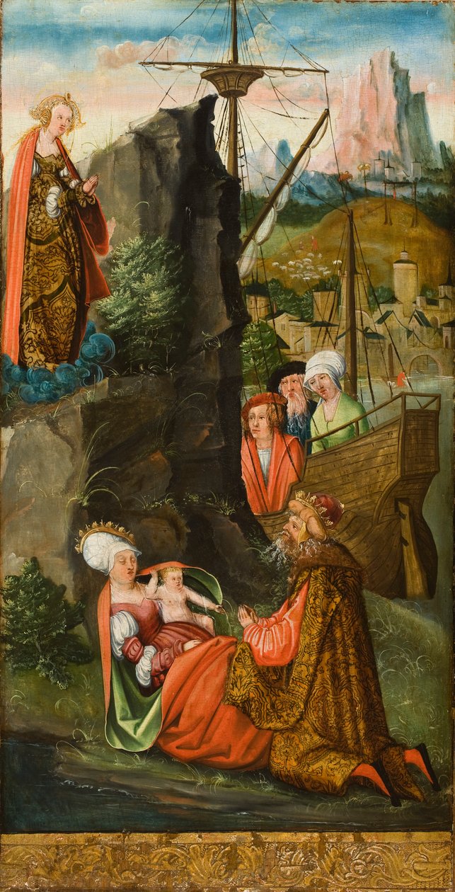 St. Maria Magdalena oppdrar kona til prinsen av Marseille, 1519 (olje på eikepanel) av Erhard Altdorfer