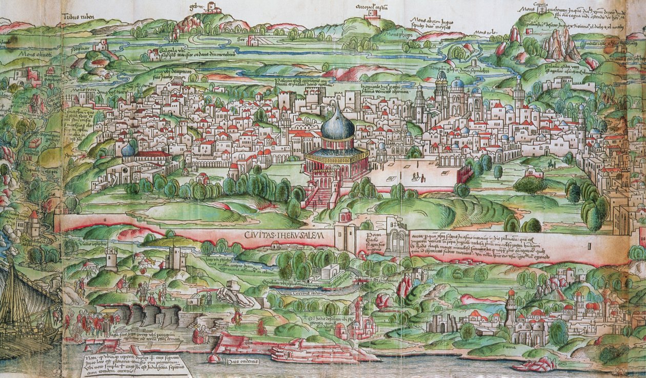 Kart over byen Jerusalem, fra 