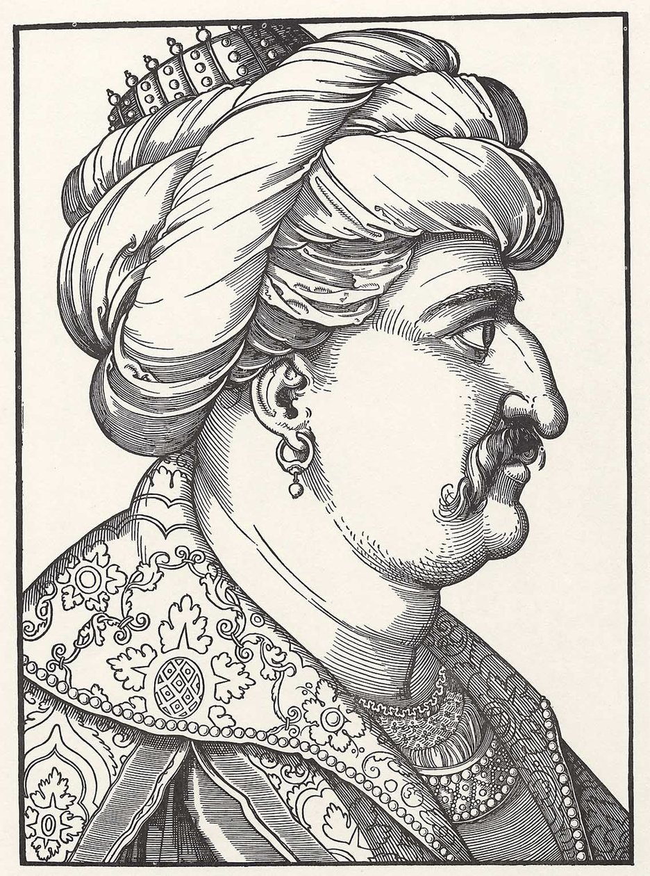Portrett av Sultan Suleiman I den storslåtte av Erhard Schon