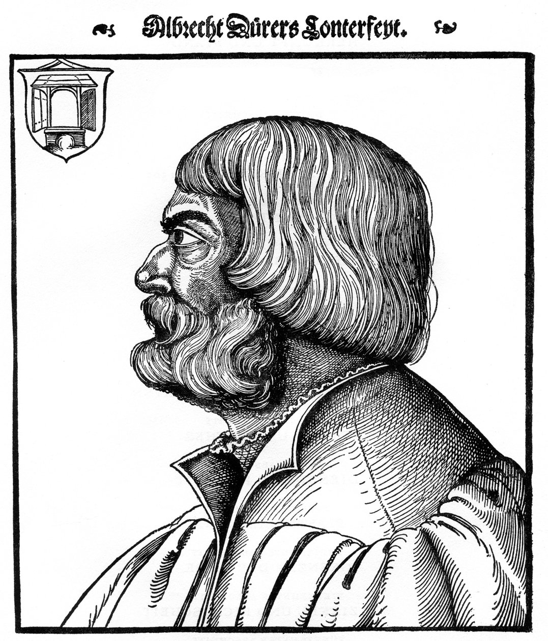 Profilportrett av Albrecht Durer, 1527, 1936 av Erhard Schon