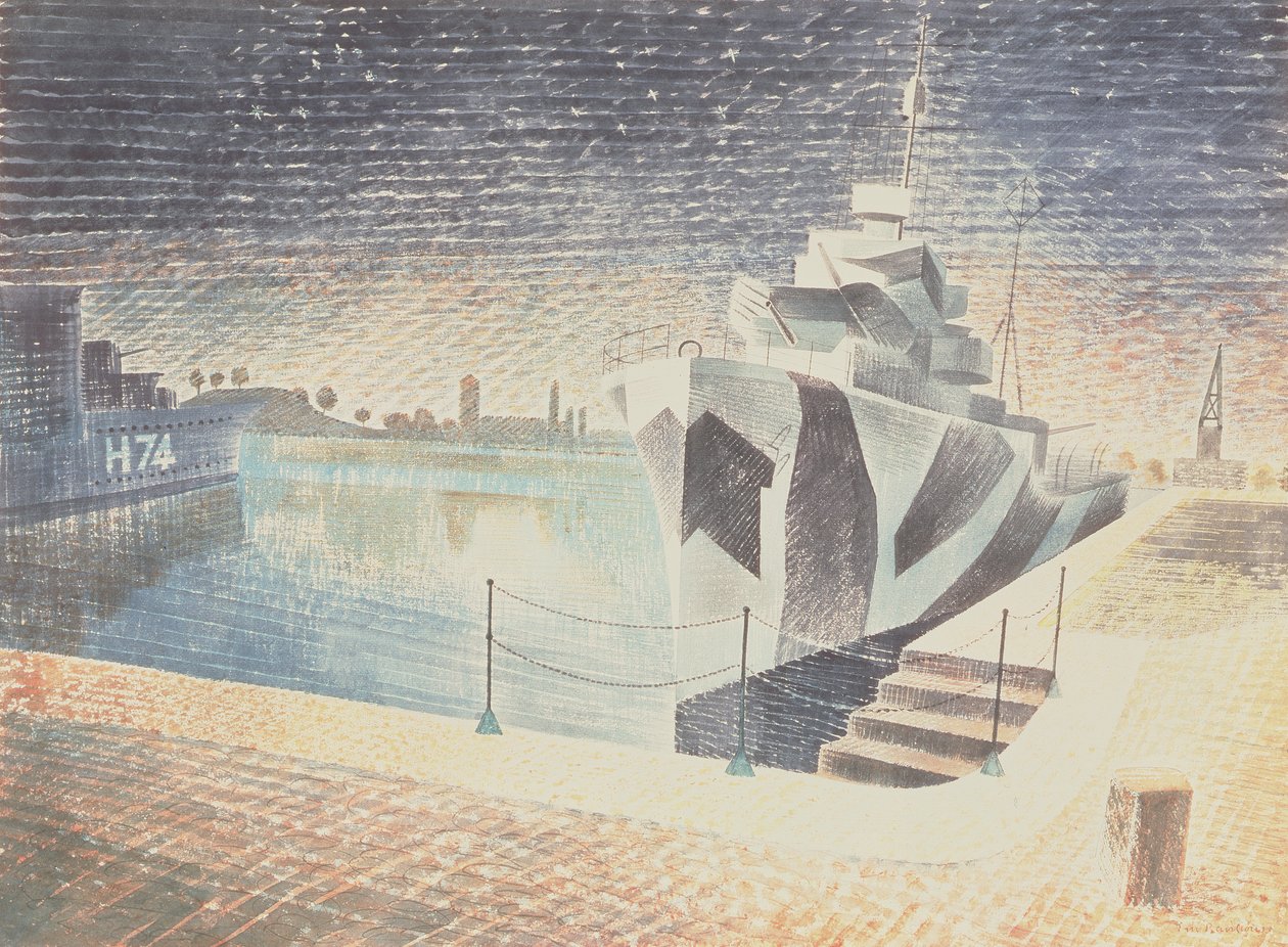 Destroyers at Night, ca. 1942 av Eric Ravilious