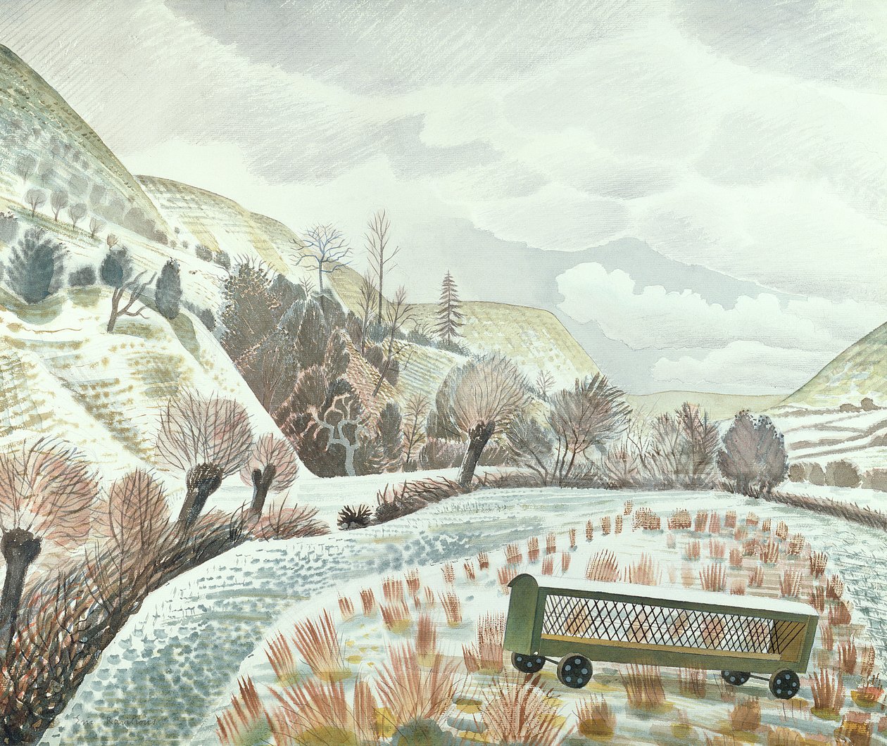 Nyttårs snø, 1935 av Eric Ravilious