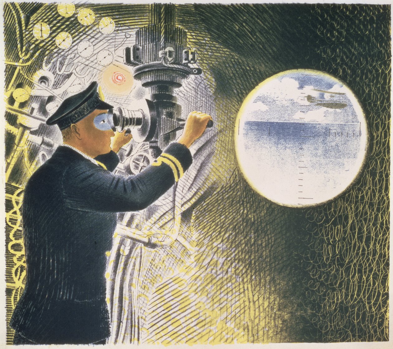 Undervannsbåt av Eric Ravilious