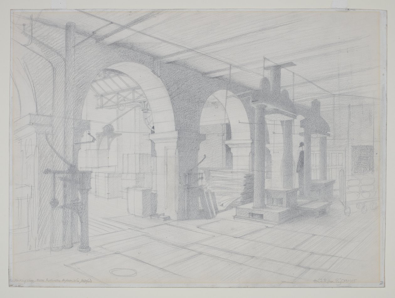En pakkebutikk, Bradford av Eric Gill