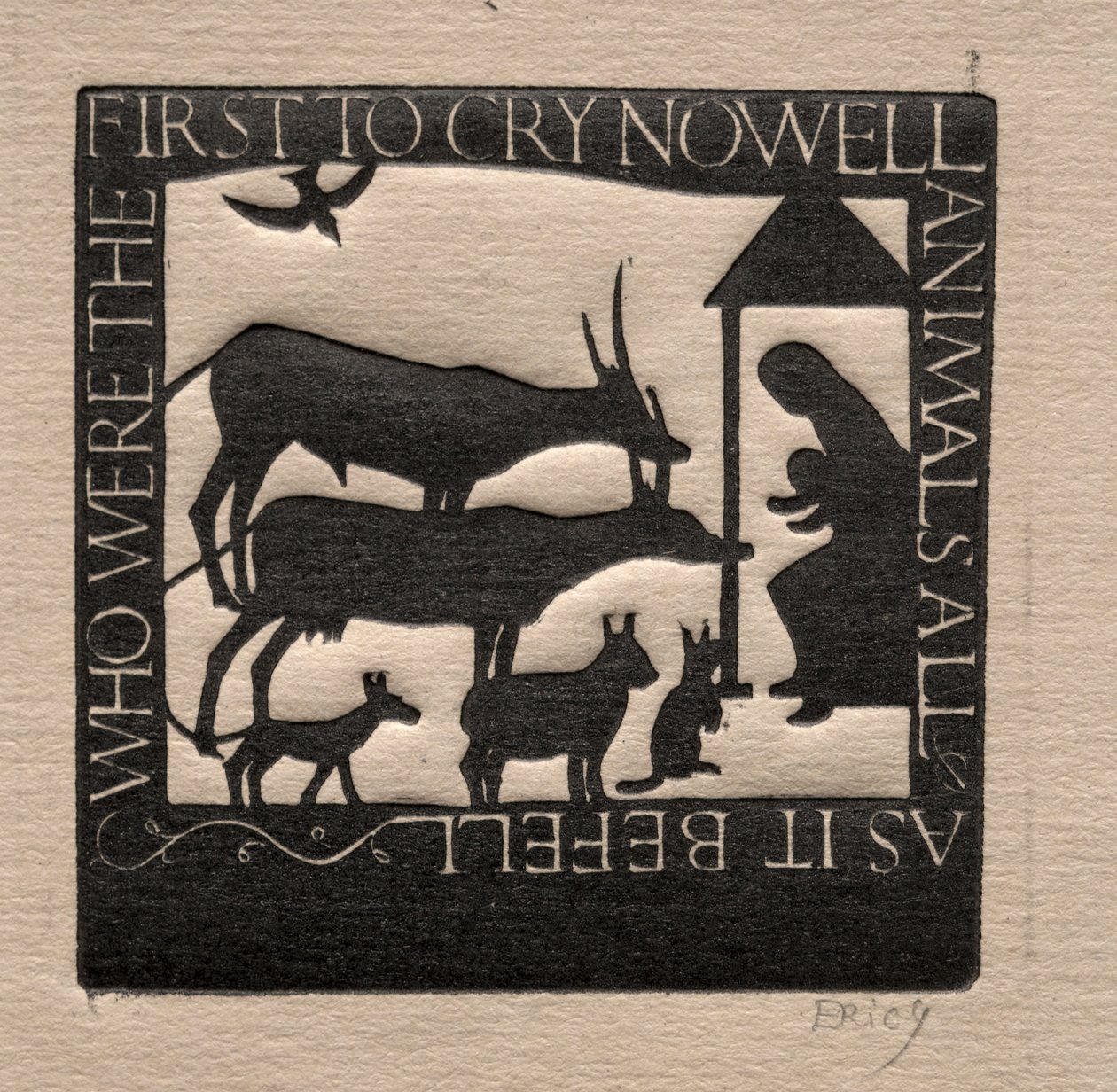 Dyr alle: Hvem var de første som gråt Nowell? av Eric Gill