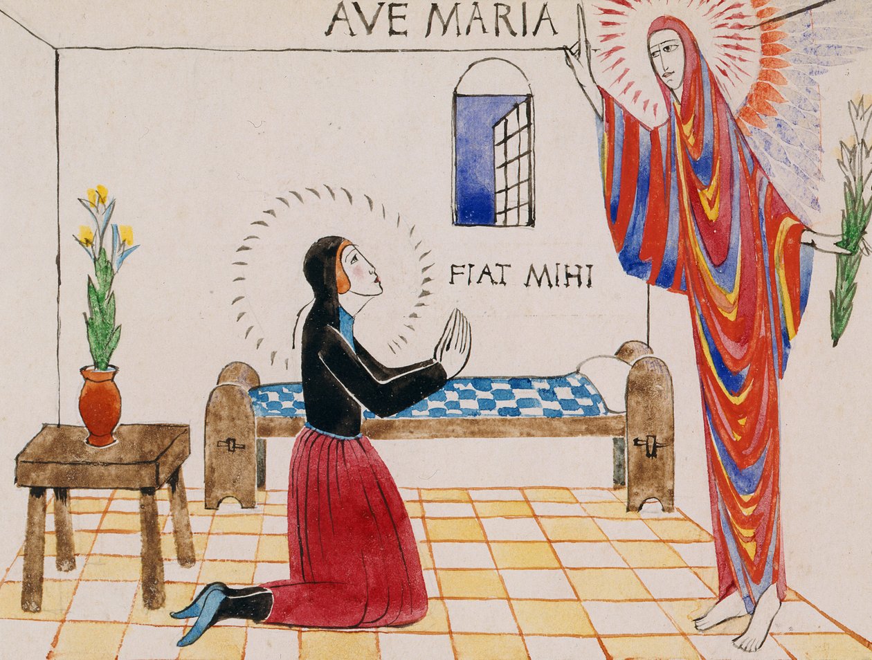 Annunciation, ca. 1912 (akvarell på papir) av Eric Gill