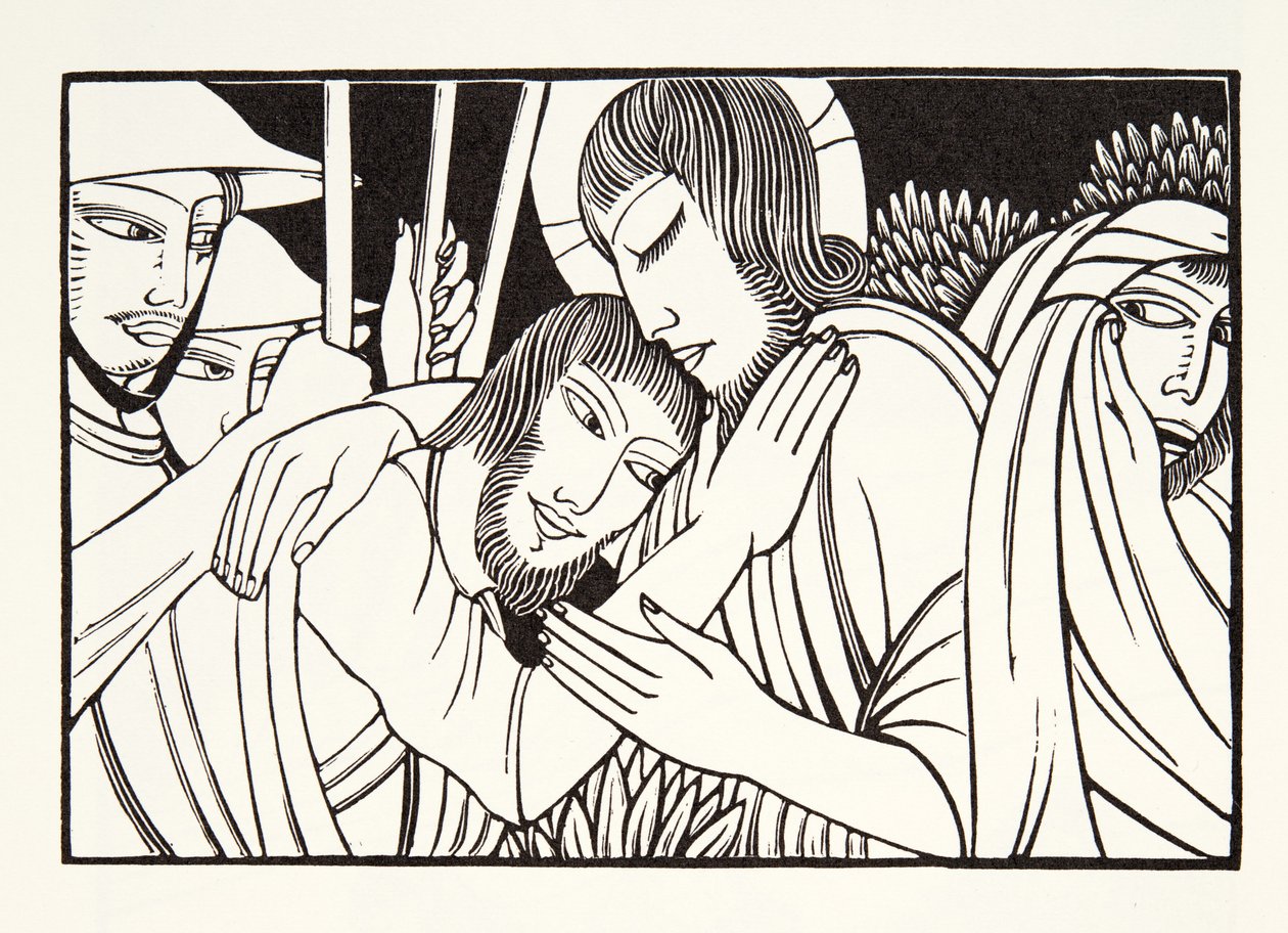 Kyss av Judas av Eric Gill
