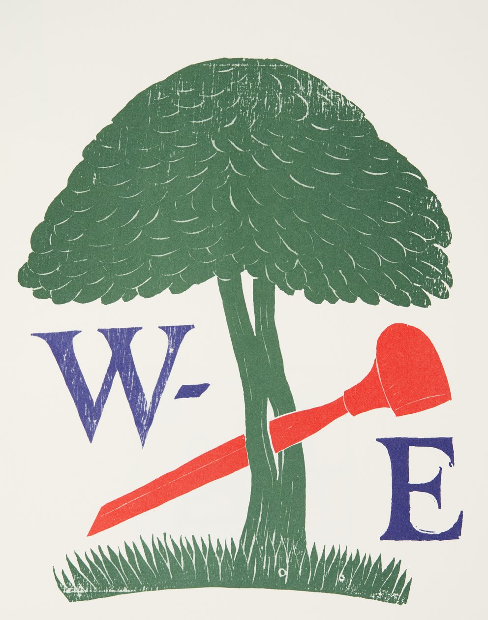 Plakat for Society of Wood Engravers av Eric Gill
