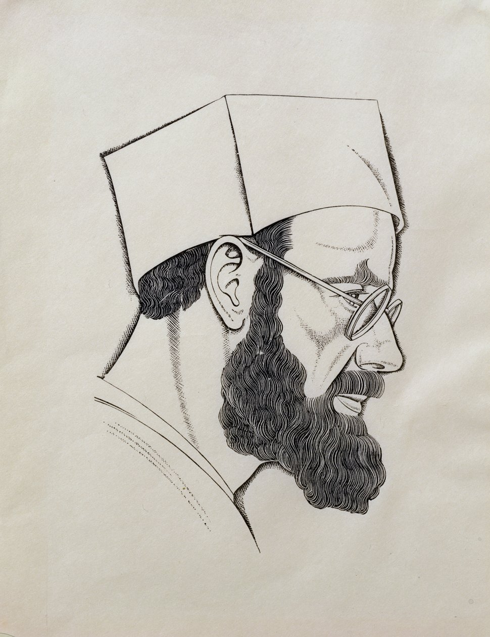 Selvportrett av Eric Gill