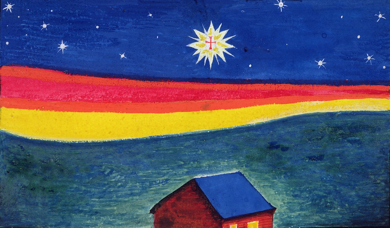 Star of Bethlehem, ca. 1912 (akvarell og gouache på papir) av Eric Gill