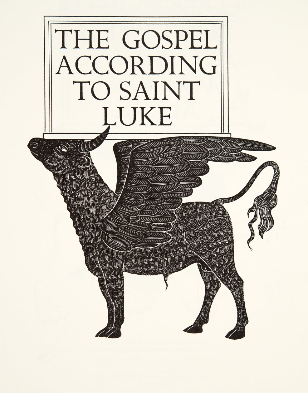 Den svarte kalven til St. Luke av Eric Gill