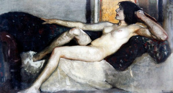 Study for Beauty Luxuriant, ca. 1919 (olje på lerret) (se 468039) av Eric Harald Macbeth Robertson