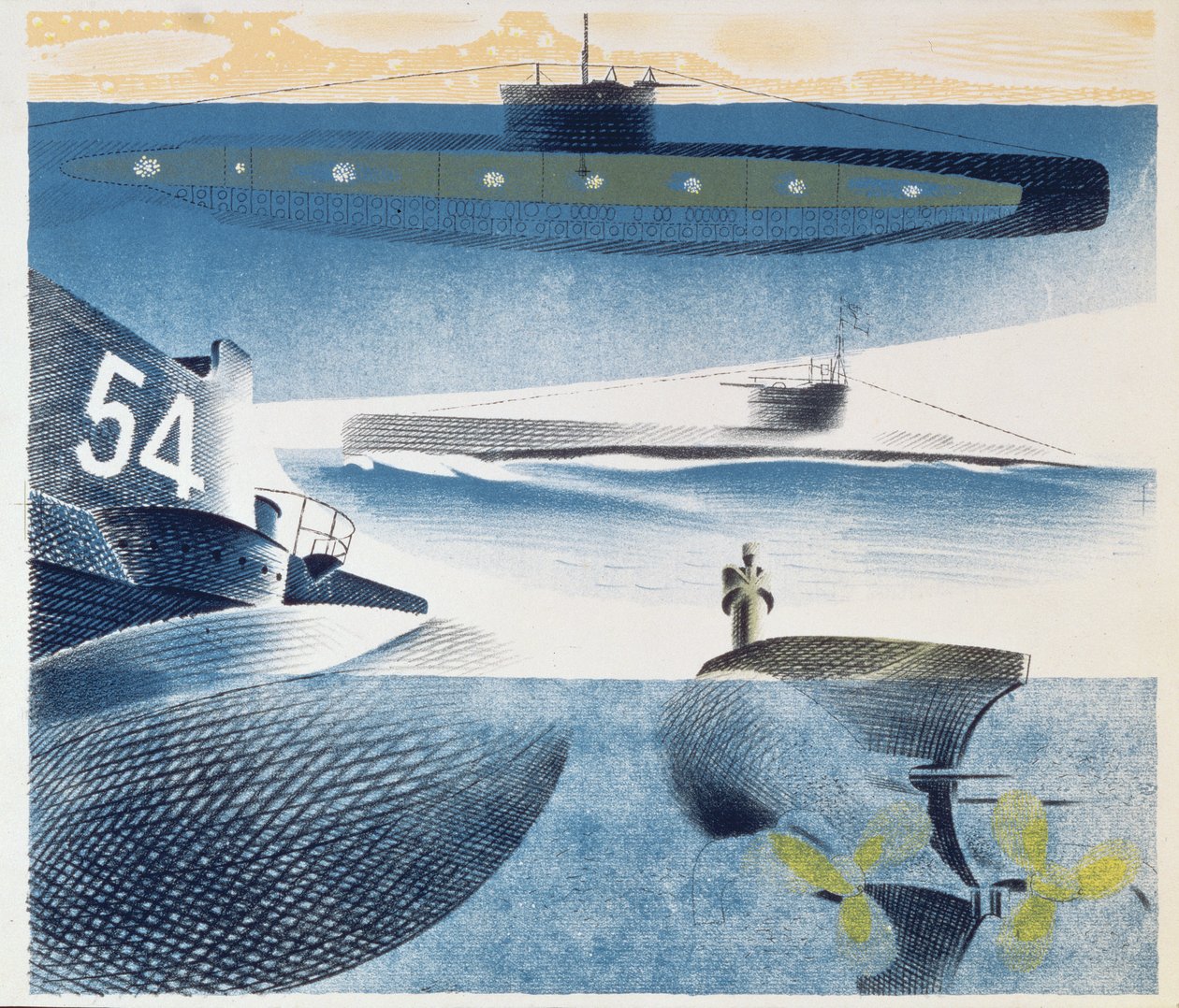 Forskjellige aspekter av ubåter, 1941 av Eric Ravilious