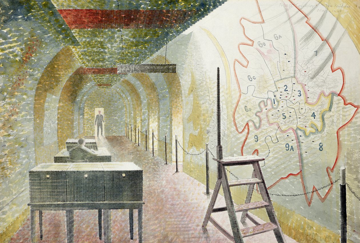 Nr 1 kartkorridor av Eric Ravilious