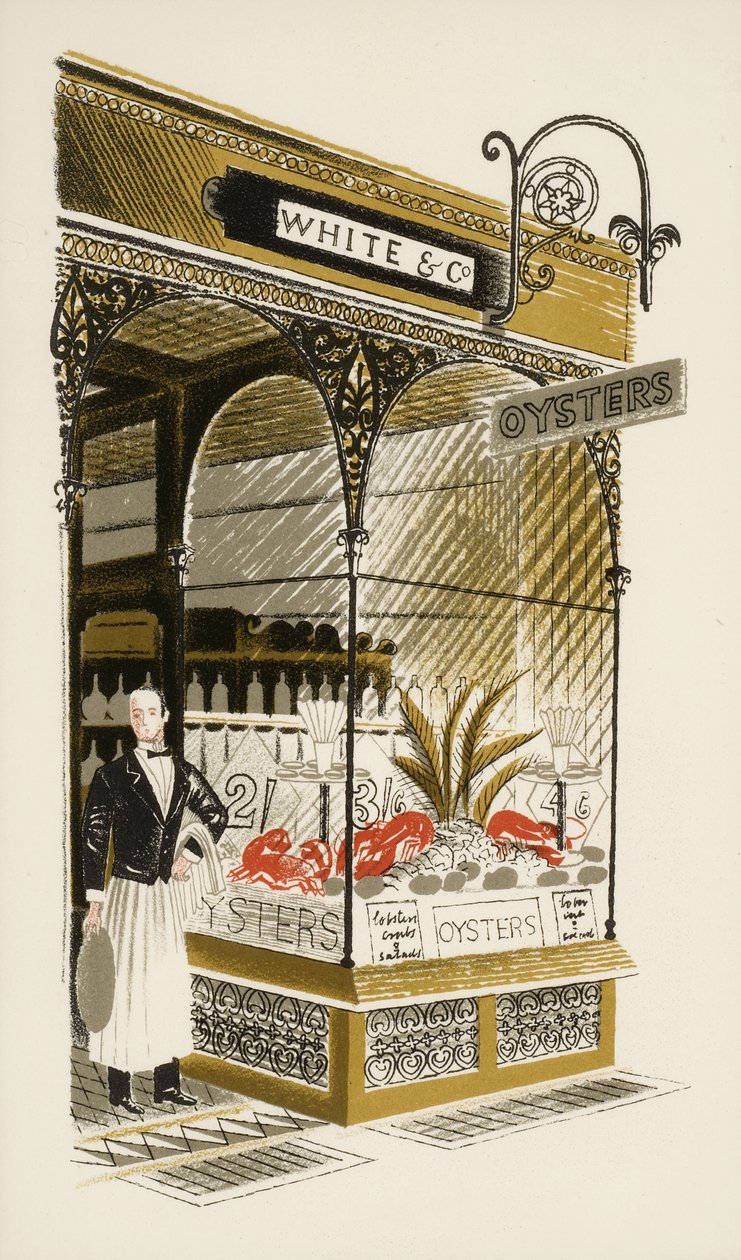Oyster Bar, ca. 1938 av Eric Ravilious