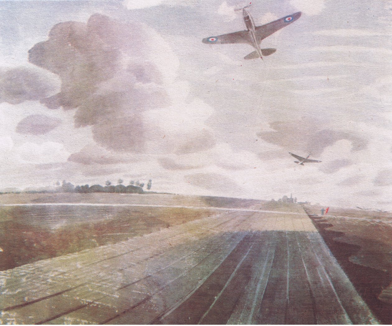 Rullebaneperspektiv, 1941, fra British Adventure utgitt av Collins, 1947 av Eric Ravilious