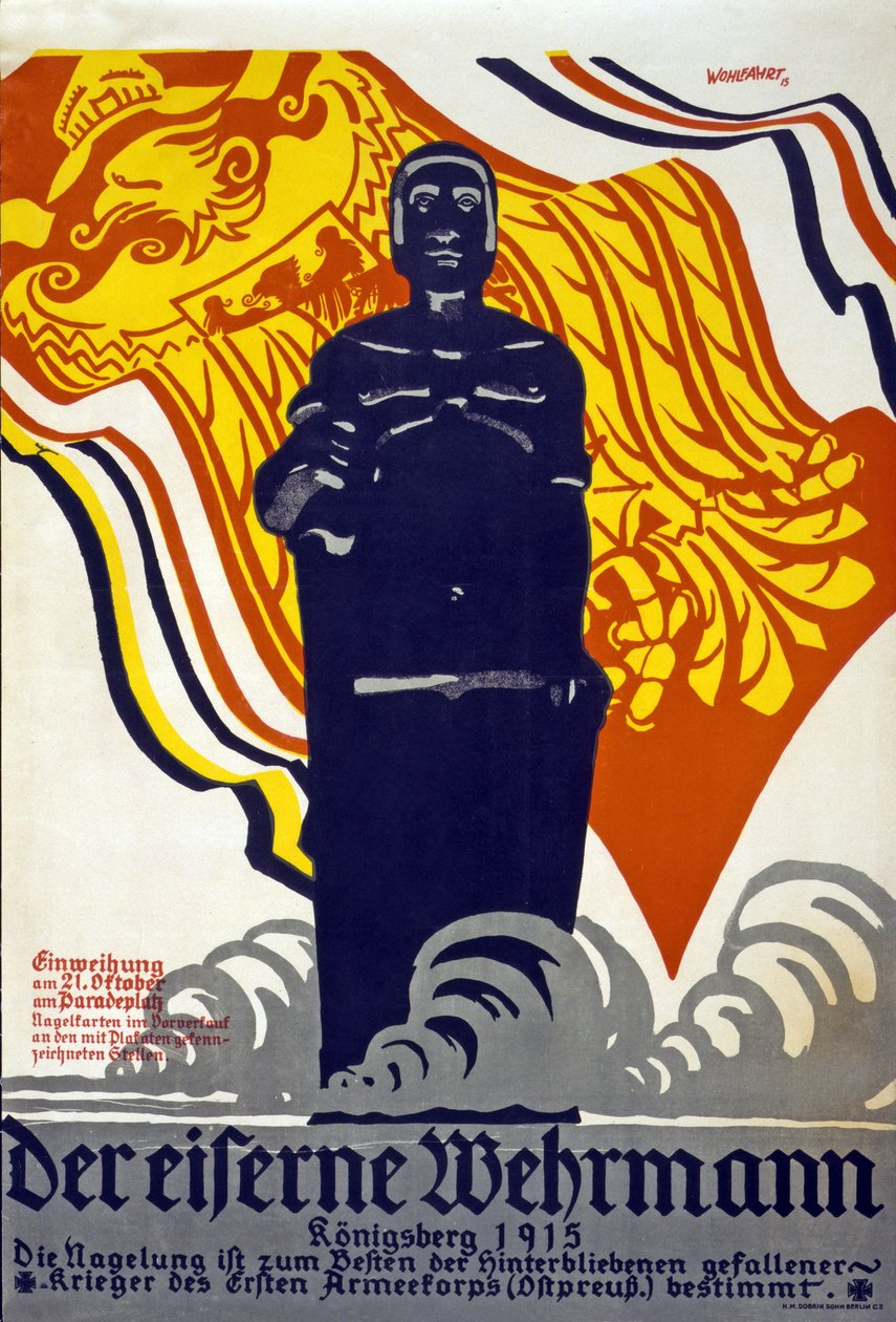 Jernmilitæren, Königsberg 1915, 1915 farge litho av Erich Wohlfahrt