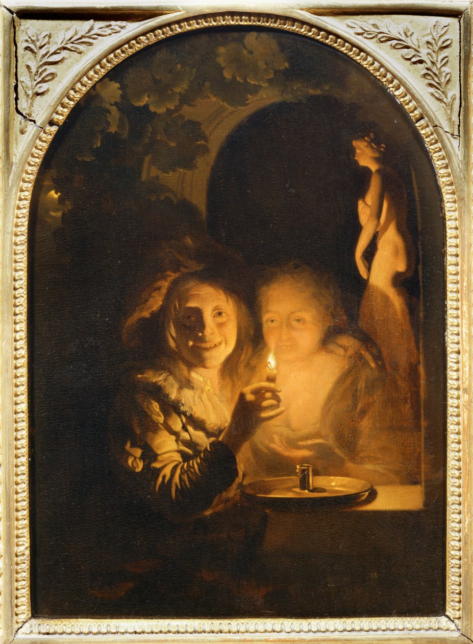 Et par opplyst av et stearinlys... av Erich Lessing