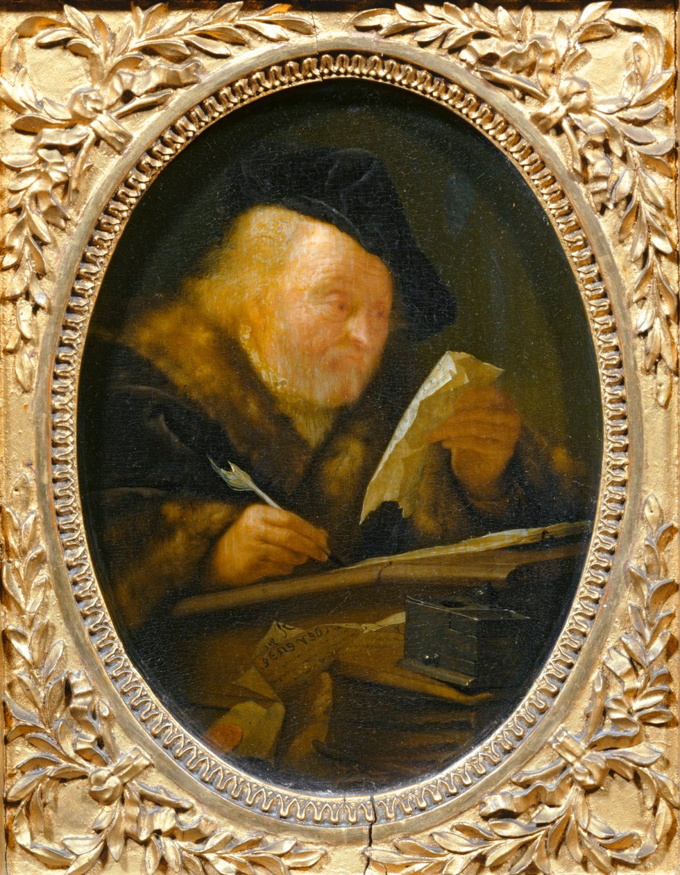 Gammel mann skriver… av Erich Lessing