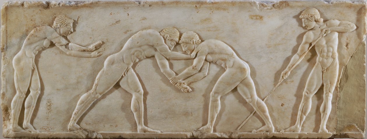 Unge akjerner deltar i atletisk konkurranse av Erich Lessing