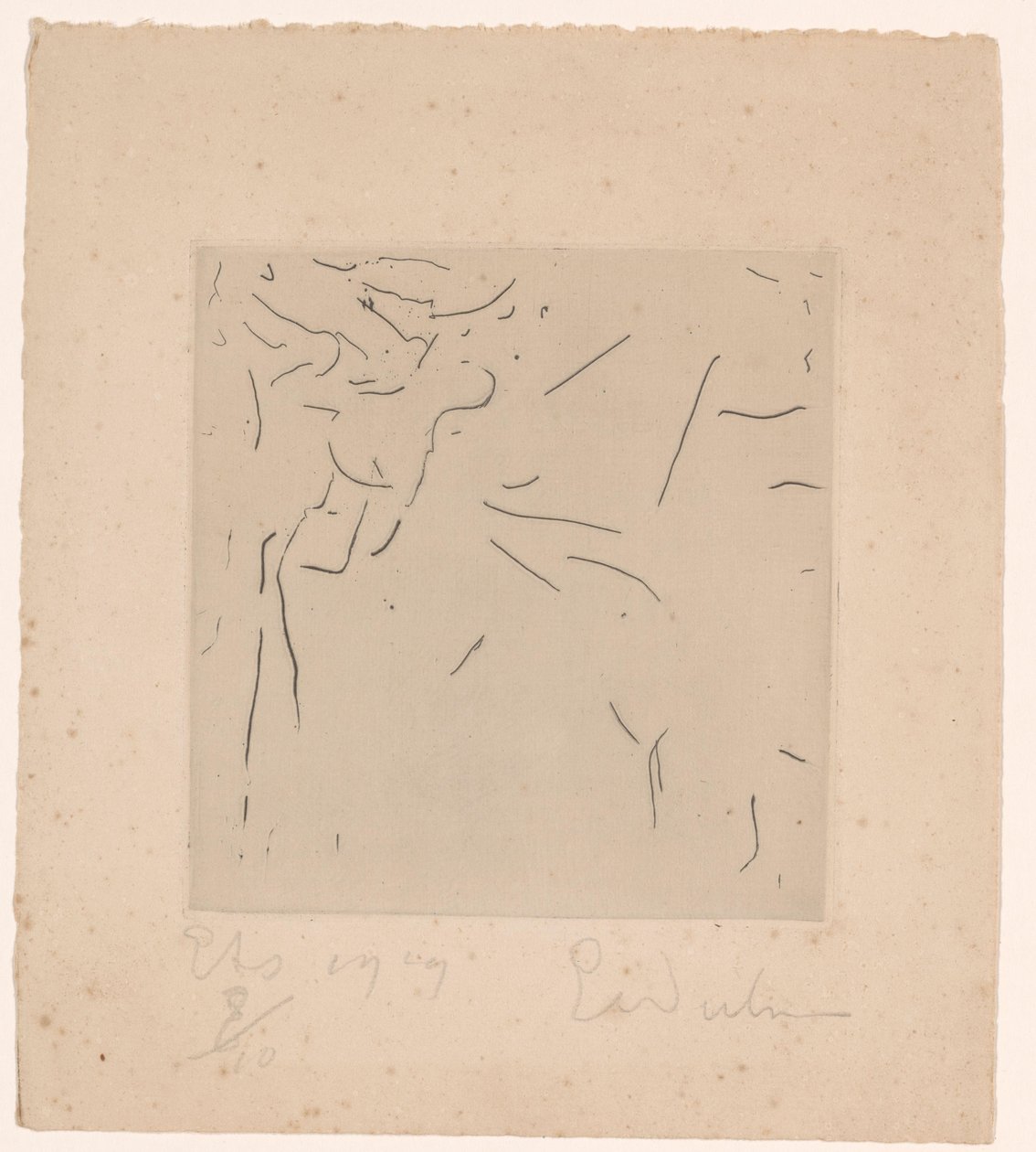 Abstrakt komposisjon av Erich Wichmann (signed by artist)