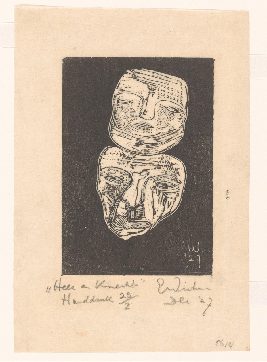 Herre og tjener (original tittel på objekt) av Erich Wichmann (signed by artist)