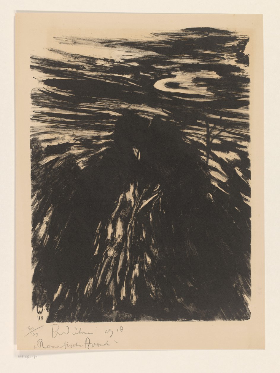 Romantisk kveld (original tittel på objekt) av Erich Wichmann (signed by artist)