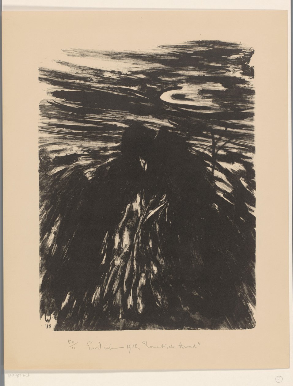 Romantisk kveld (original tittel på objekt) av Erich Wichmann (signed by artist)
