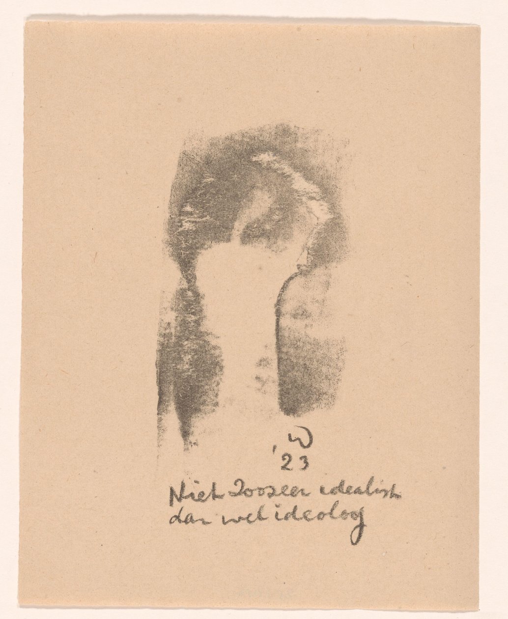Ikke så mye en idealist som en ideolog (originaltittel på objekt) av Erich Wichmann