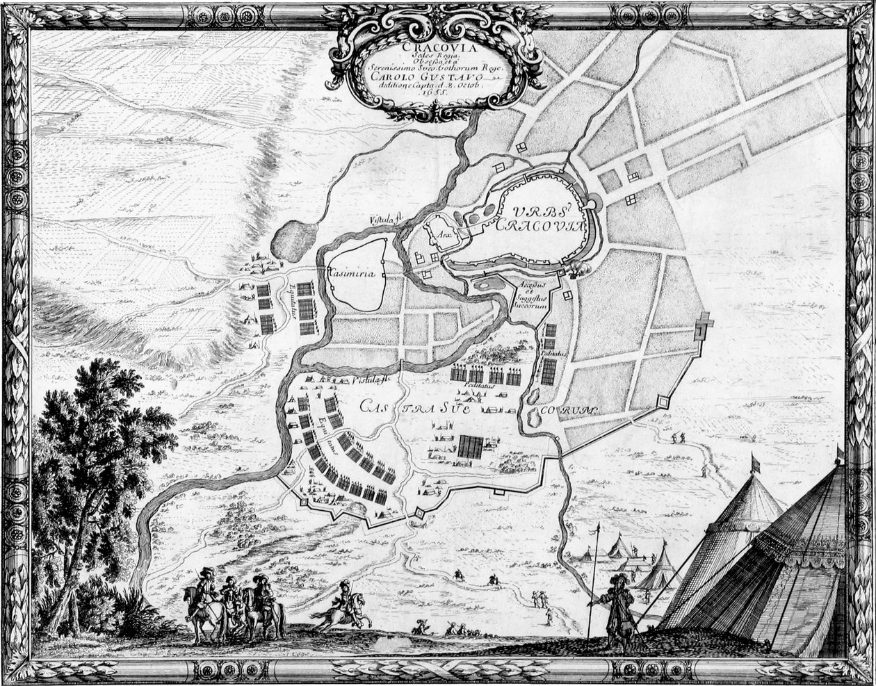 Beleiring av Krakow (1655) av Erik Dahlbergh