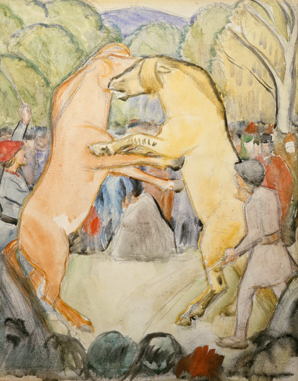 Hestekamp av Erik Theodor Werenskiold