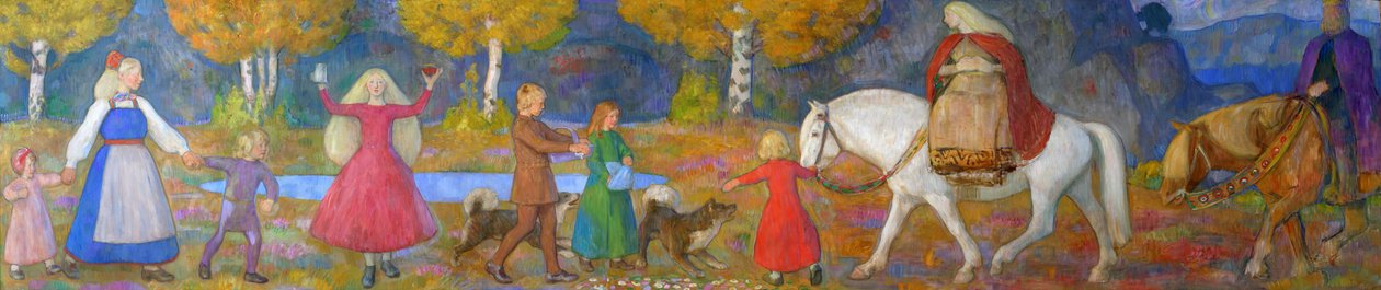 Little Kjersti and Elvenking av Erik Theodor Werenskiold