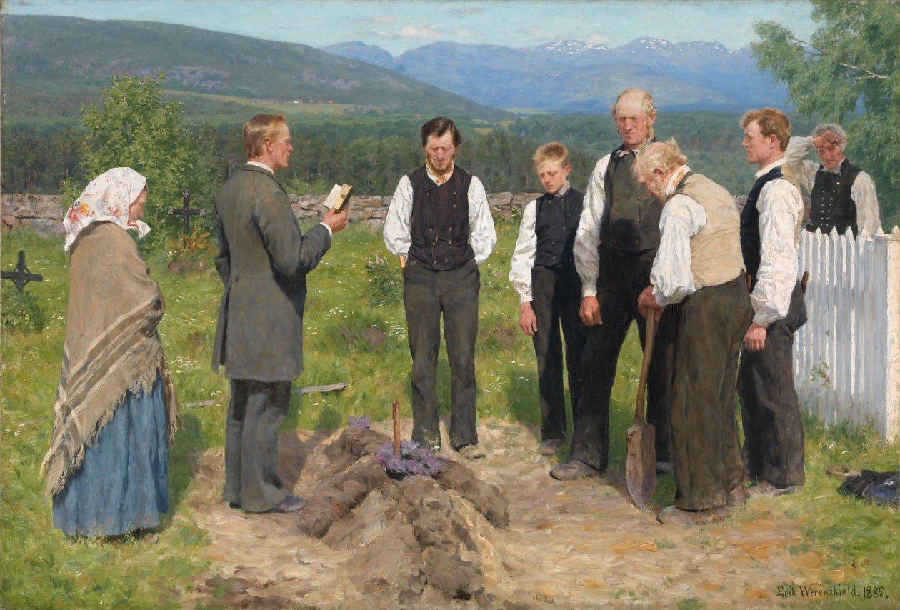 Bondebegravelse av Erik Theodor Werenskiold