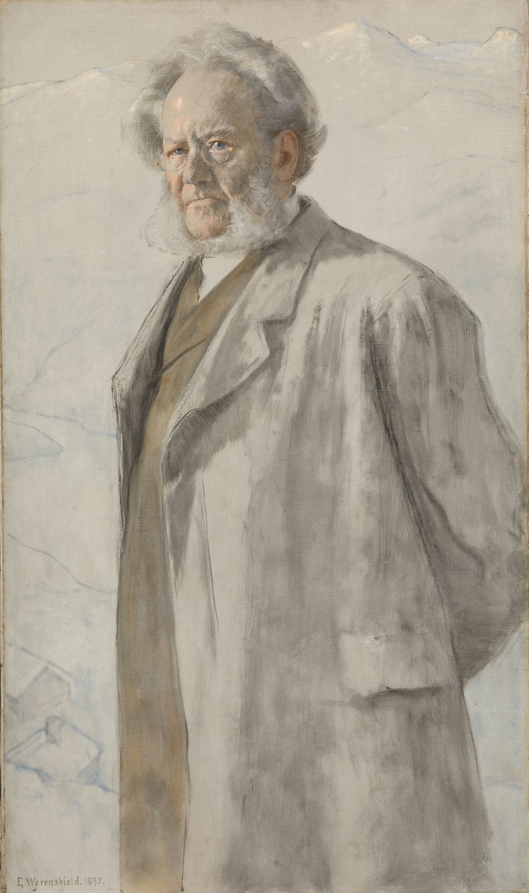 Portrett av Henrik Ibsen 1828-1906, 1895. av Erik Theodor Werenskiold
