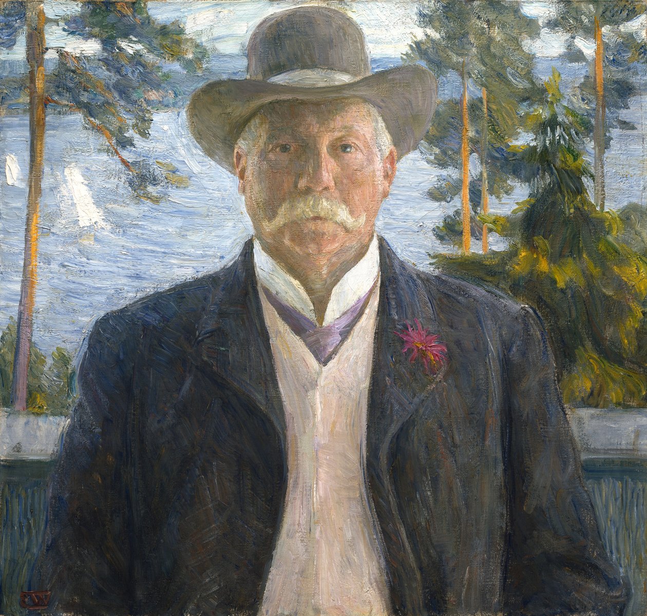 Portrett av komponisten Thorvald Lammers 1841-1922, 1906. av Erik Theodor Werenskiold