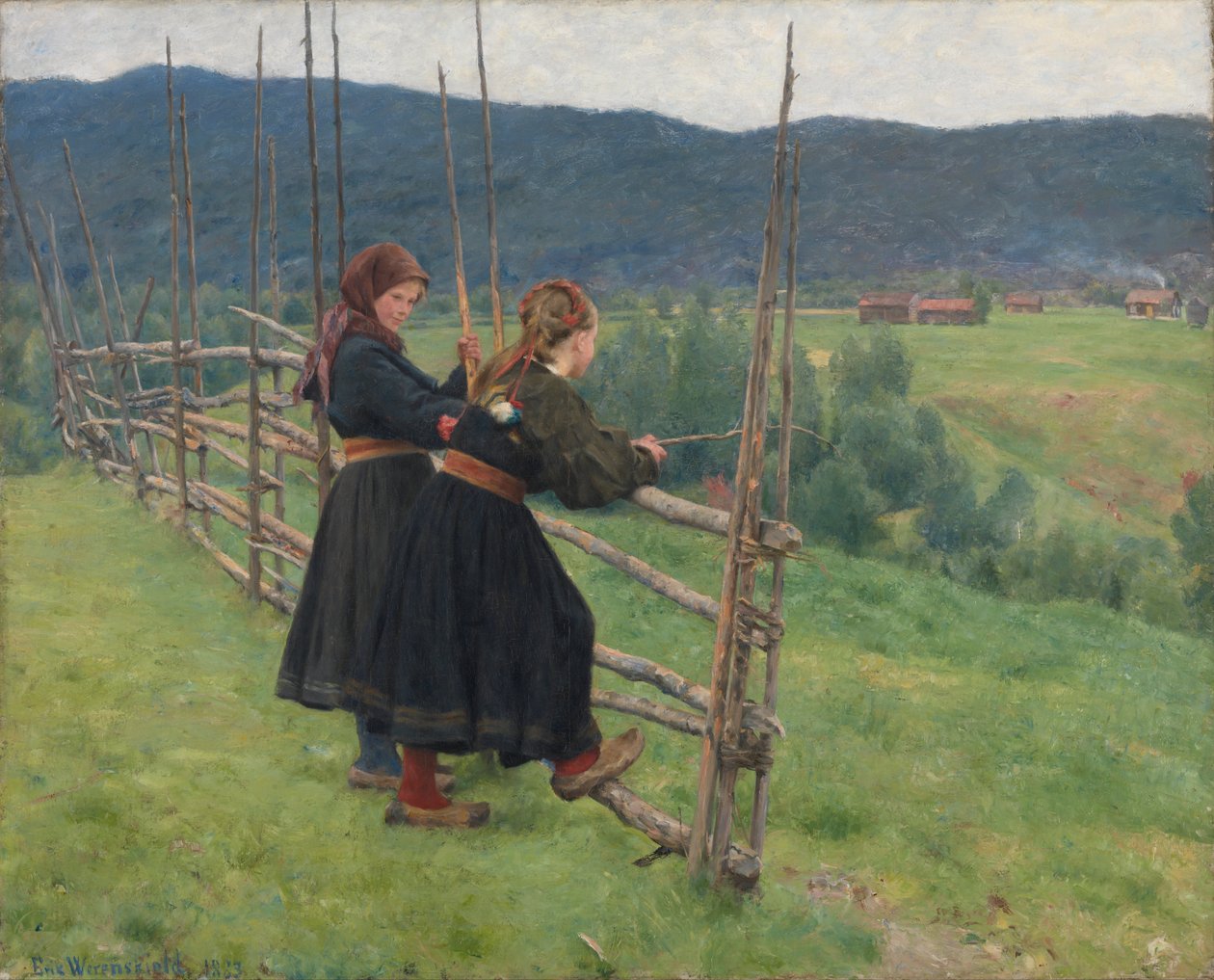View from Gvarv in Telemark av Erik Theodor Werenskiold