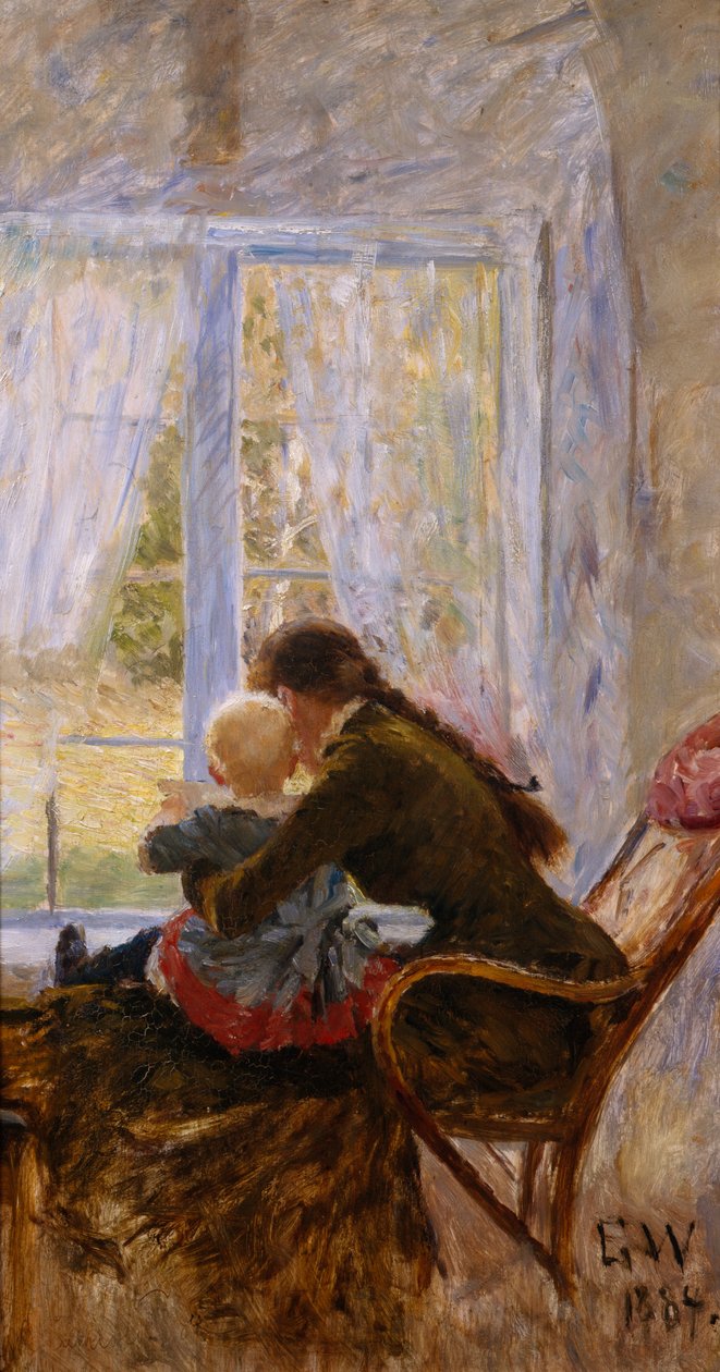 Du og Bebe av Erik Theodor Werenskiold