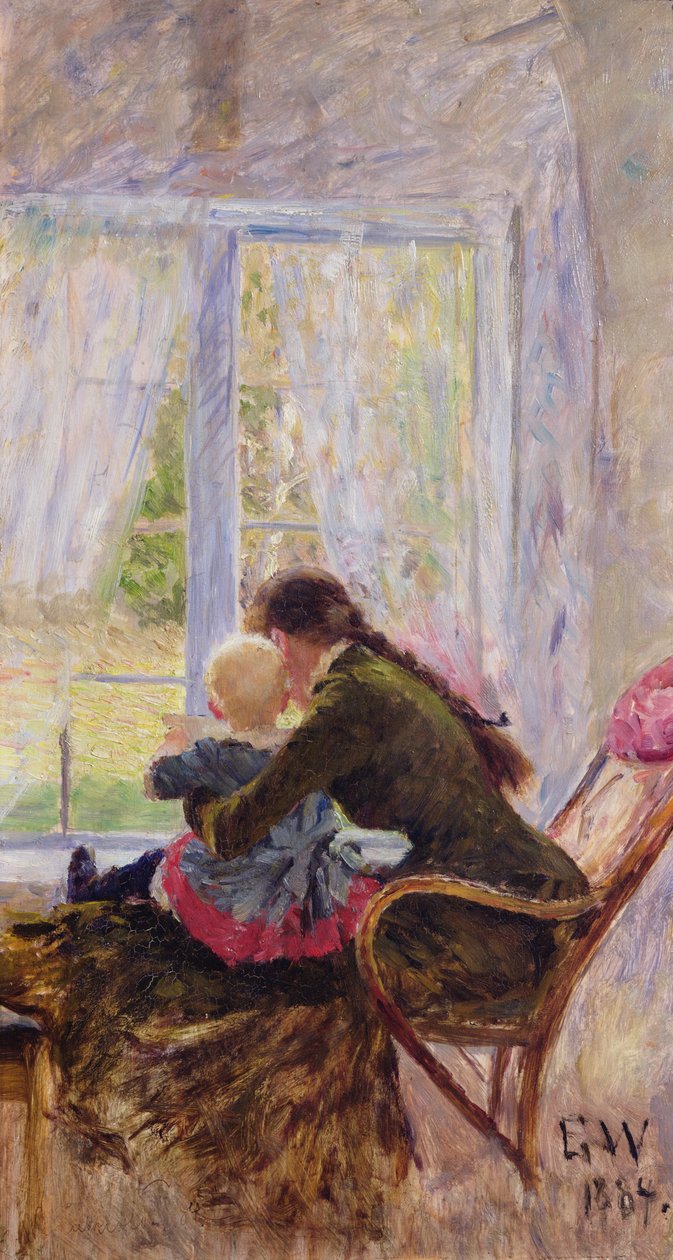 Du og Bebe av Erik Theodor Werenskiold