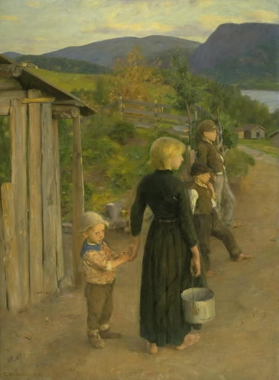 Barn som venter av Erik Theodor Werenskiold