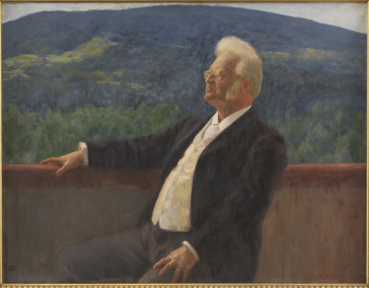Portrait of Bjørnstjerne Bjørnson av Erik Theodor Werenskiold