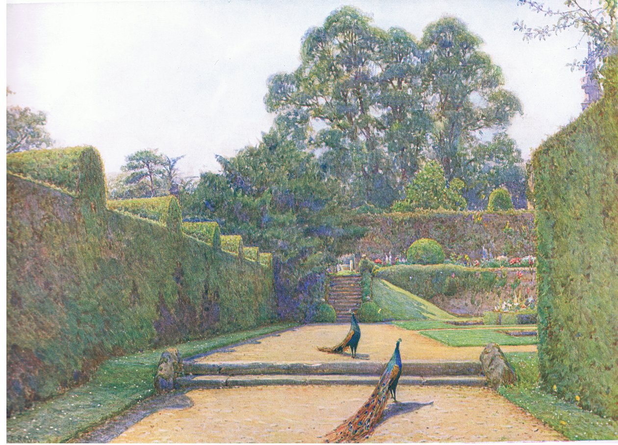 Penkhurst Place, Kent, fra The Gardens of England: In the Southern and Western Counties utgitt av The Studio, 1907 av Ernest Arthur Rowe