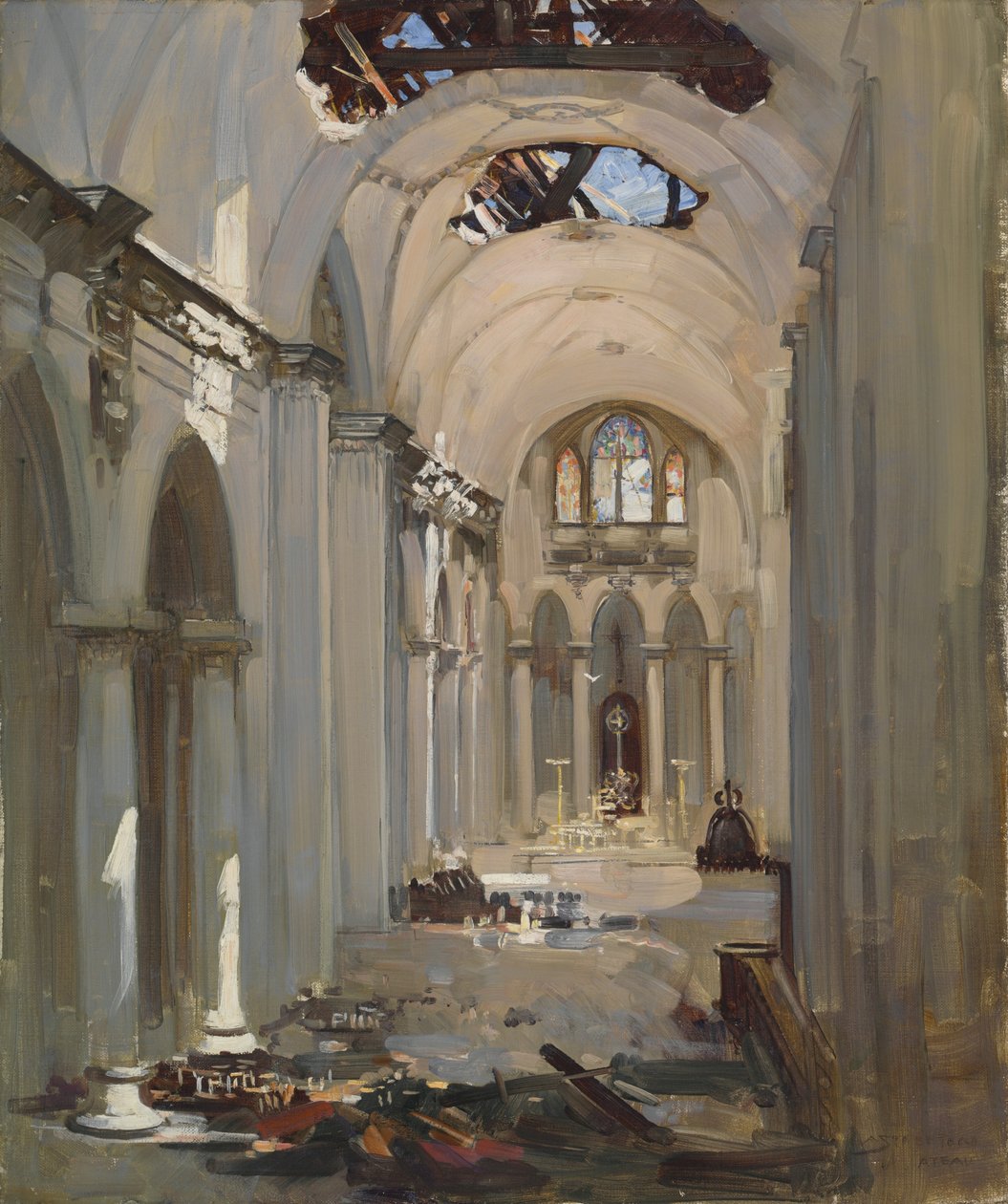 Katedralens interiør av Arthur Streeton