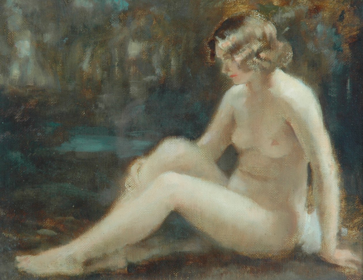 Et basseng i skogen av Ernest Leopold Sichel