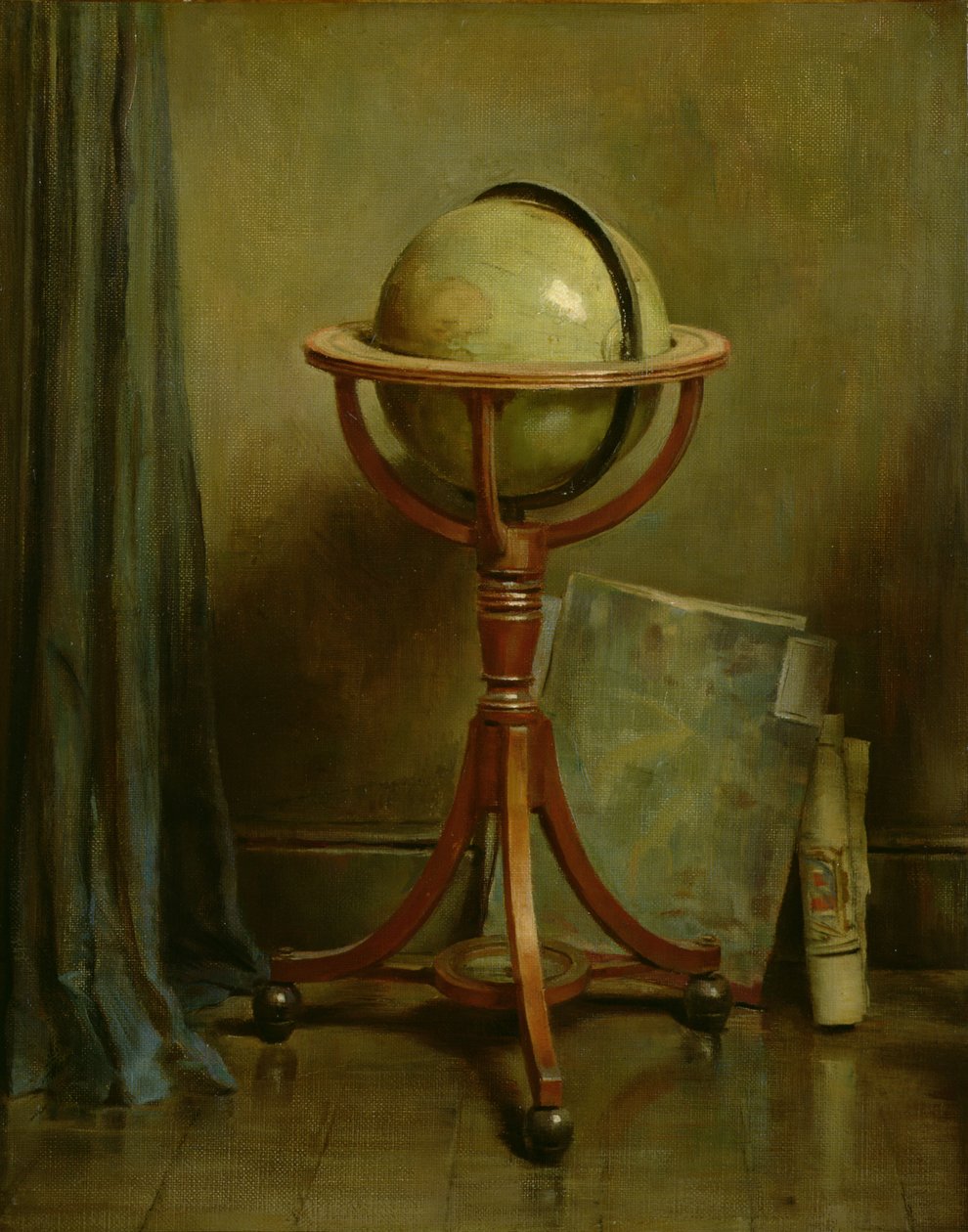 Globus og kart av Ernest Leopold Sichel
