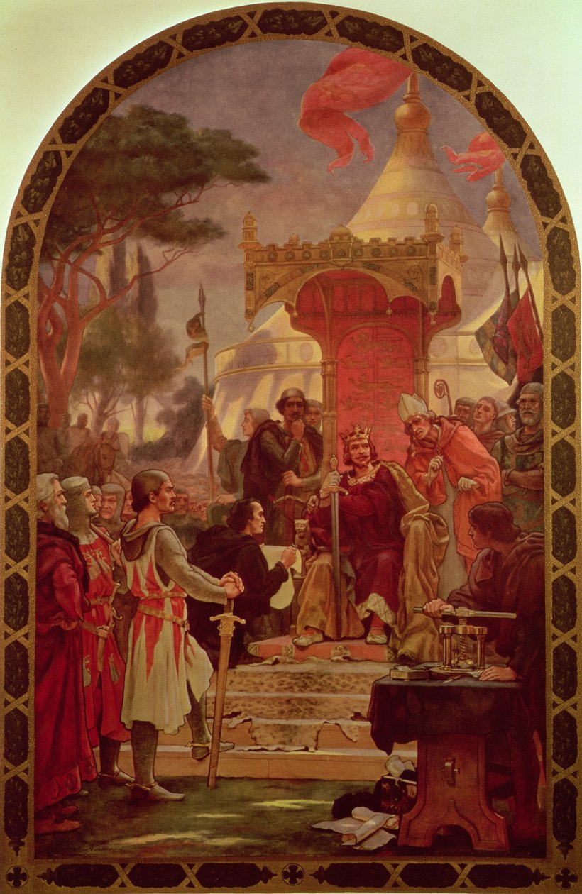 Kong John Granting the Magna Carta i 1215, 1900 av Ernest Normand